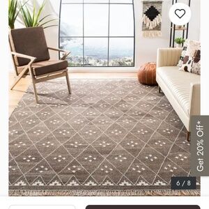 Safavieh 4x6 wool kilometer rug in brown and ivory